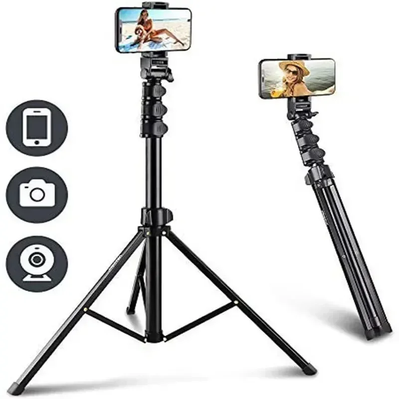 

Portable 1.6 meter 160cm five section phone Selfie Stick Tripod suitable for mobile phone cameras Holder Stand for Family