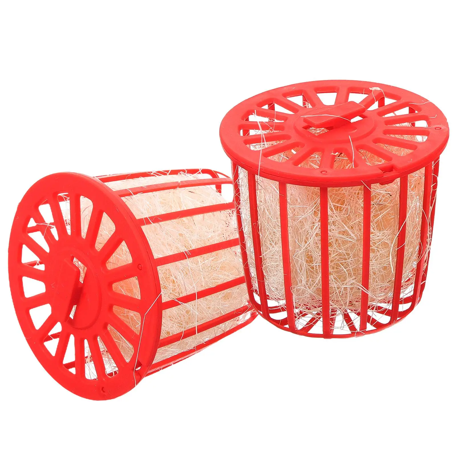 

2 Pcs Bird's Nest Toy Canary Pan House for Cage The Plastic Breeding Parrot Hideaway Shelter Pigeon