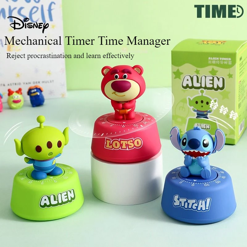 Stitch Disney Cute Timers Kawaii Cartoon Figurines Anime Accessories Timer Reminder Alarm Clock Gift Items for Chirden Kids Toys