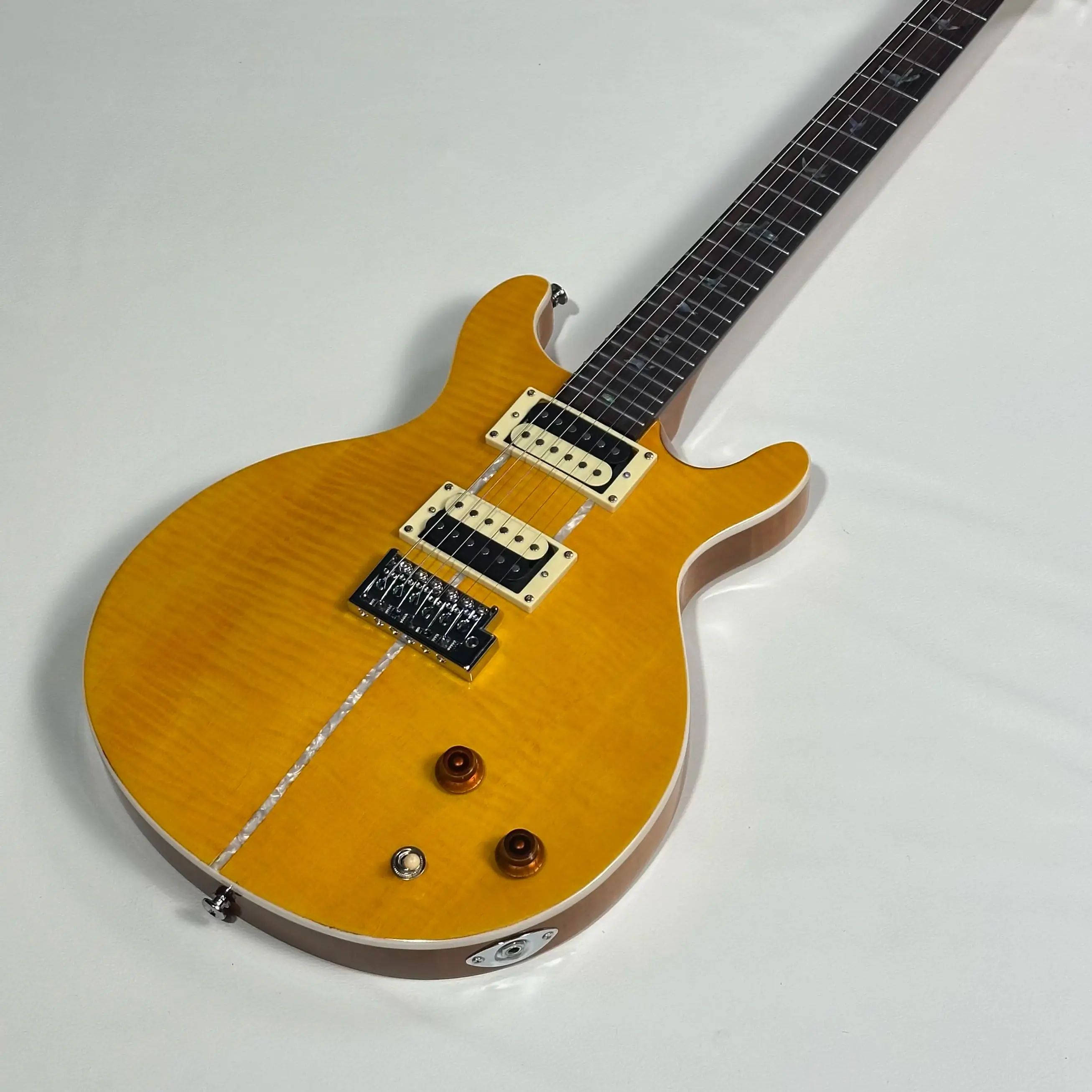 

Бесплатная доставка, желтая электрогитара High Beauty Blues Jazz Pop ручной работы с фиксированным бриджем в стиле рок-музыки