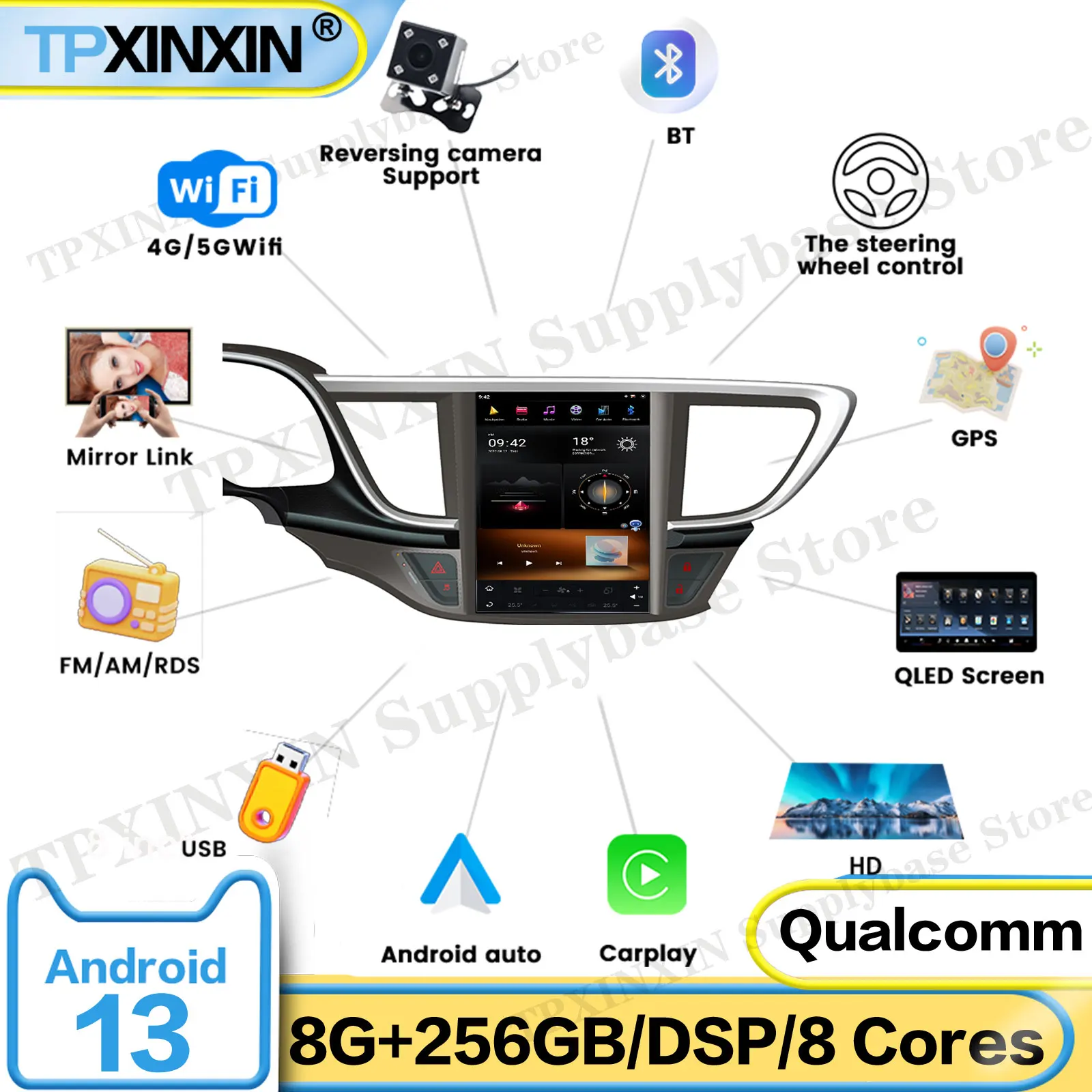 

Intelligent Qualcomm Car Radio With Carplay Android 13 Screen For Buick Excelle XT 2015 GPS Navigation Upgrade IPS Head Unit