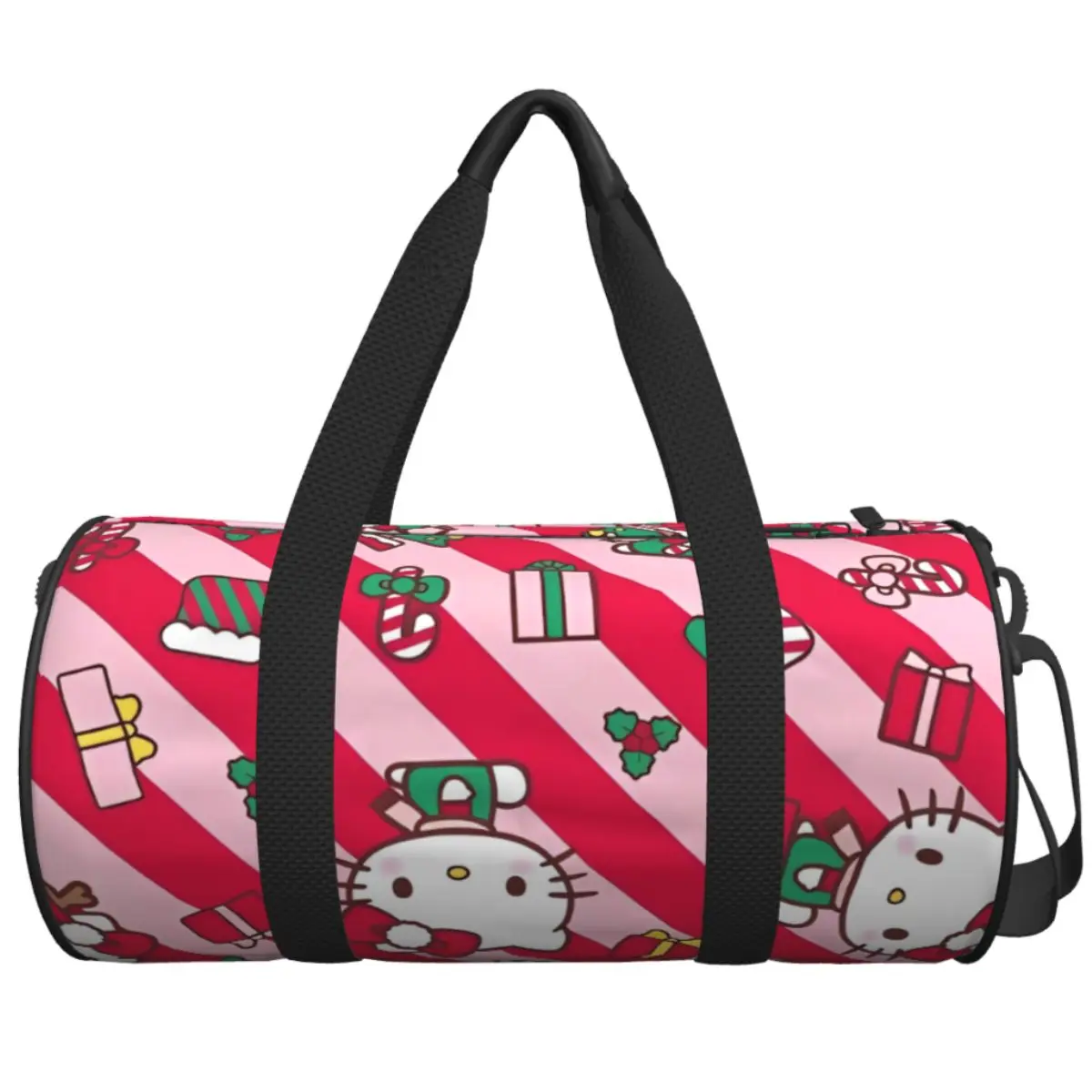 

Kawaii Hello Kitty Travel Bag Cute Cartoon Fashion Gym Bag Men Printed Large Capacity Sports Fitness BagsWaterproof Handbags