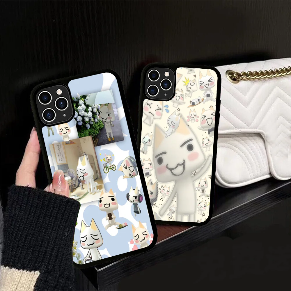 

Cute Toro Inoue Cat Phone Case Silicone PC+TPU For For IPhone 11 12 13 14 15 16 Plus Pro Max Cover