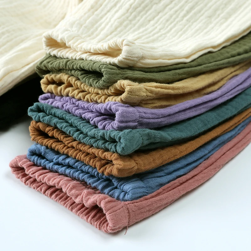 2024 Kinder Sommer coole Hosen feste Baumwolle Leinen Elastizität Kleidung für Jungen Mädchen 12m-8t koreanische Freizeit hose Teenager-Hose – Detail 7