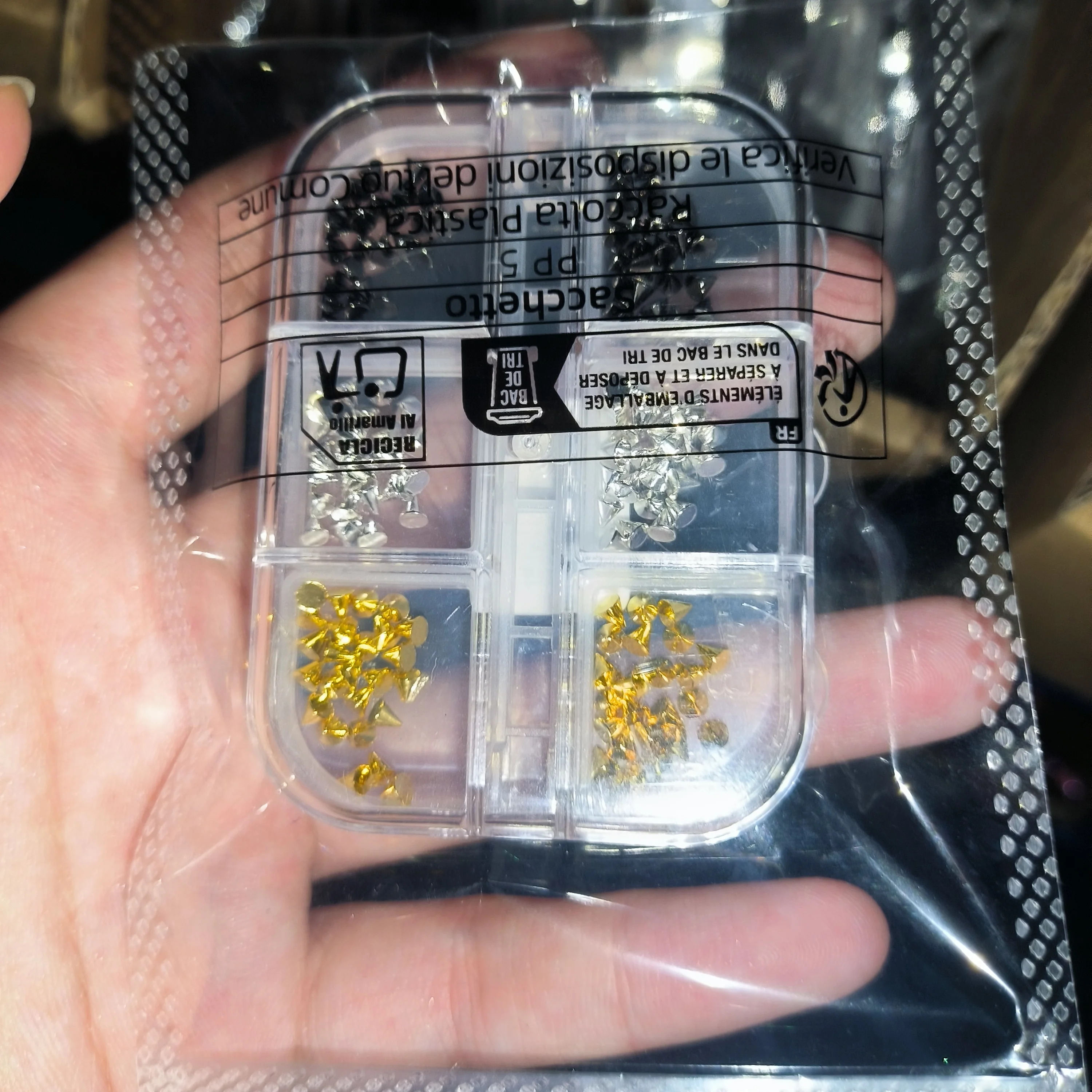 6 شبكات ثلاثية الأبعاد الشرير برشام معدني مسمار السحر 1.5/2/3 مللي متر الذهب/الفضة مستديرة مخروط ترصيع مسمار جواهر الديكور Crafts بها بنفسك الحرف مانيكير العرض