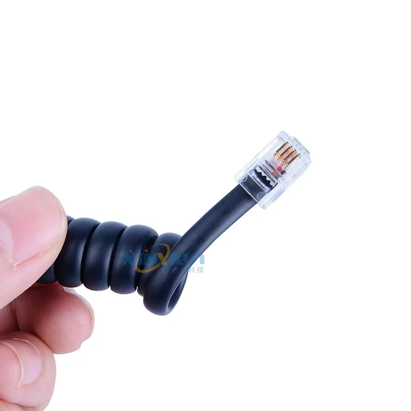 Hot 35cm Telephone Cord Straighten 2m Microphone Receiver Line RJ22 4P4C Connector Copper Wire Phone Volume Curve Handset Cable