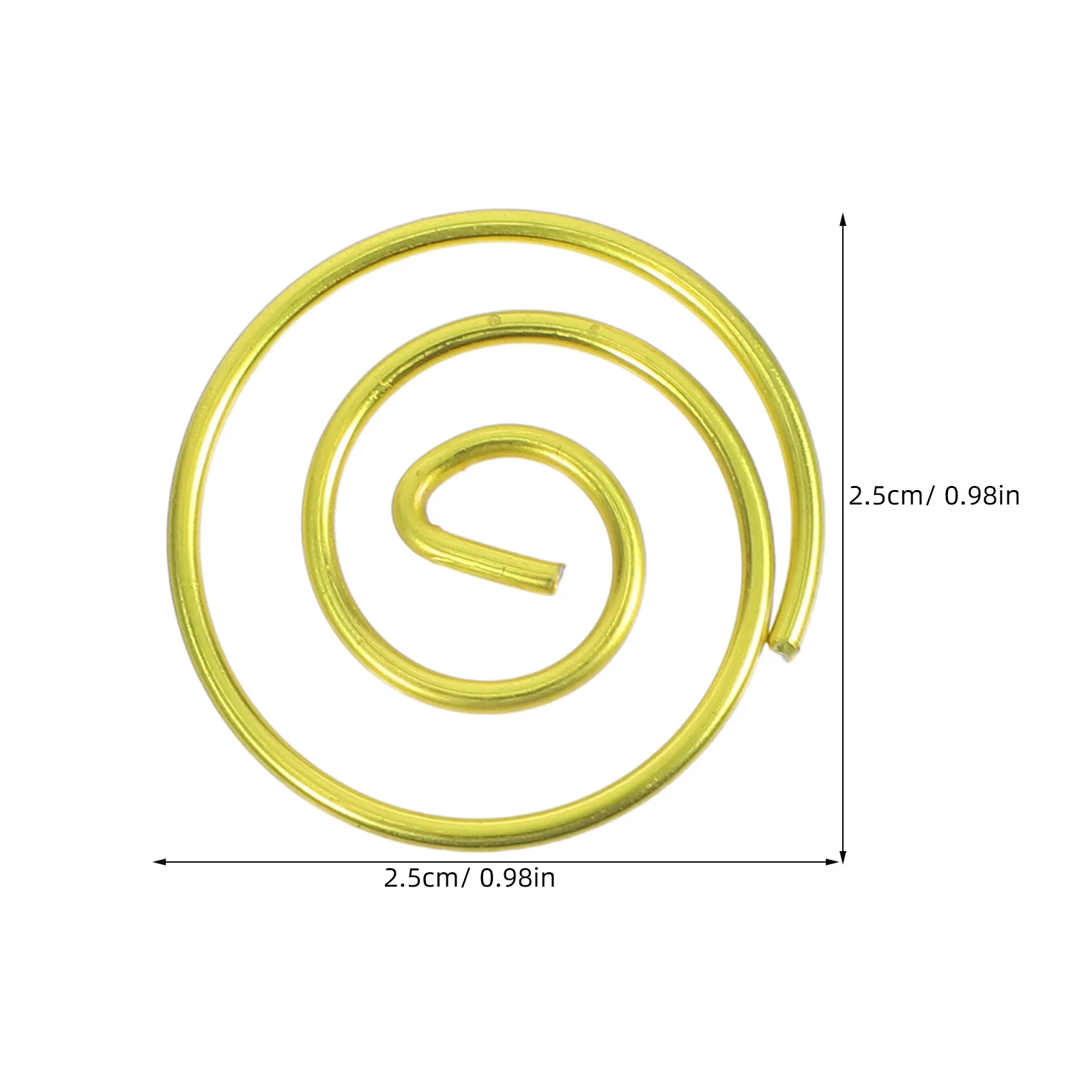 100Pcs Round Metal Paper Clips Compact Circular Wire Clamps for File Document Organization and Planning Metal Paper Clips