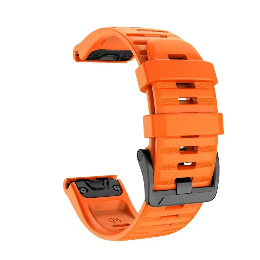Bracelet QuickFit 22mm Cuir & Silicone Brun – Compatible Garmin Fenix 8, Fenix 7, Instinct 3, Quatix 7 – Élégant Et Confortable 2-en-1