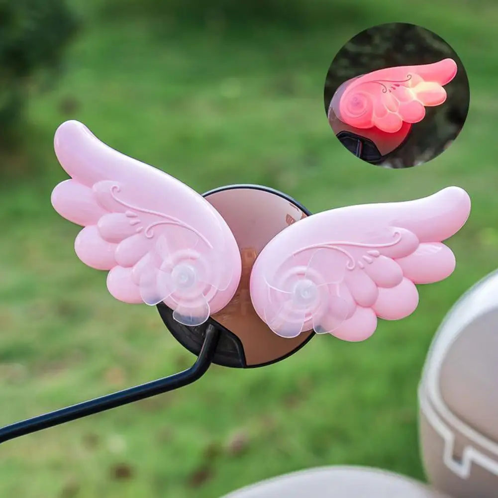 Wind-Powered 3D Angel Wing Car Sticker - Waterproof Cute Design for Electric Vehicle Motorcycle Decoration
