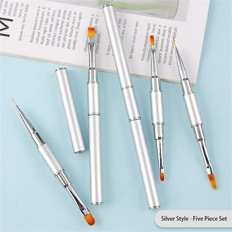 

Dual-ended Nail Brush Acrylic Nail Art Brushes Professional Gel Nail Polish Liner Flower Painting Drawing Manicure Tools