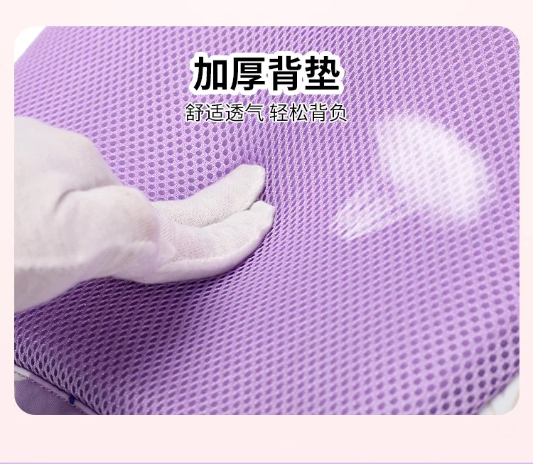 Large Capacity School Backpack for Girls Elementary Middle School Bags Purple Bookbag Student Flower Backpack with Many Pockets