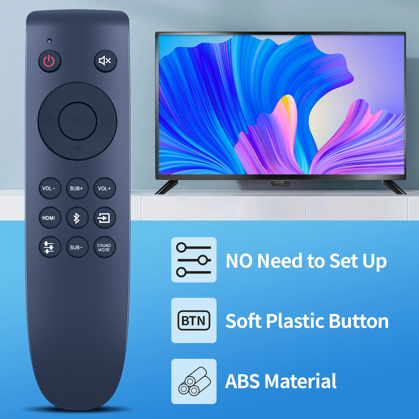 جهاز التحكم عن بعد الجديد لـ Onn 100002634   42" 5.1. 2. دولبي أتموس ساوند بار