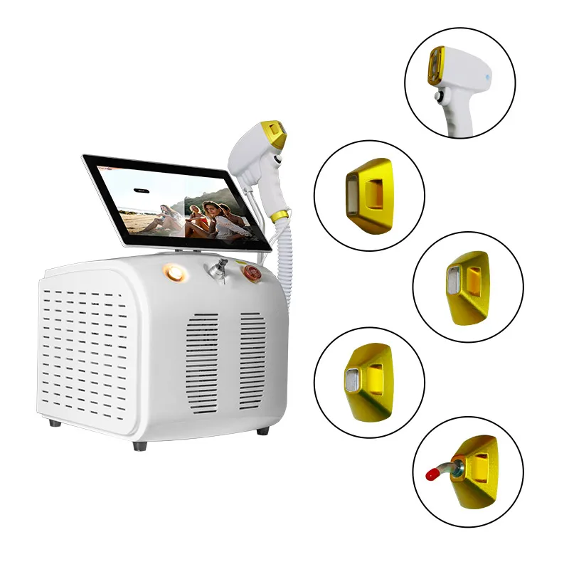 

2024 Advanced Diode Laser Replaceable Size Handle Hair Remove Machine 3 Wavelength Cooling Painless Permanent Best Treatment