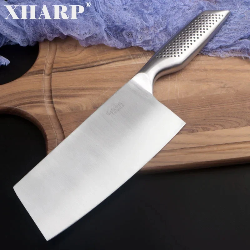 Germany Style Knife Stainless Steel Kitchen Slicing Cleaver 40Cr13mov Stainless Steel Knives Comfortable Handle 7 Inch Blade