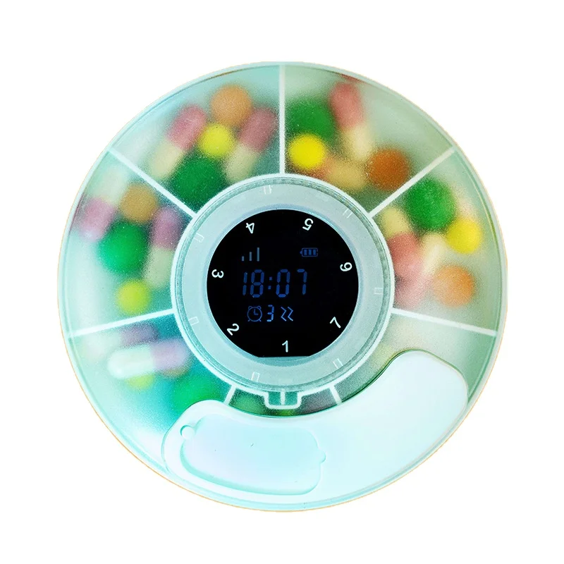 Dust-proof Separated Pill Organizer Pill Box Case with BT Electronic Timer Reminder Medicine Storage Dispenser Custom Pill Box