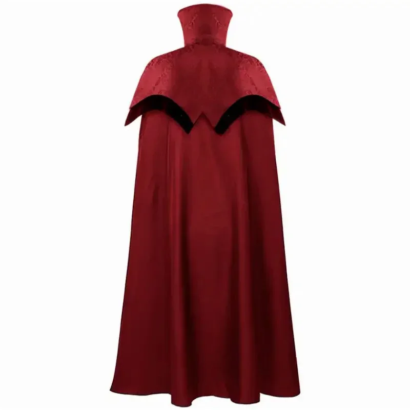 Cosplay de Halloween hombre Medieval Steampunk Noble gótico capa larga dobladillo grande capa de vampiro Poncho Darcula vestido de carnaval fiesta