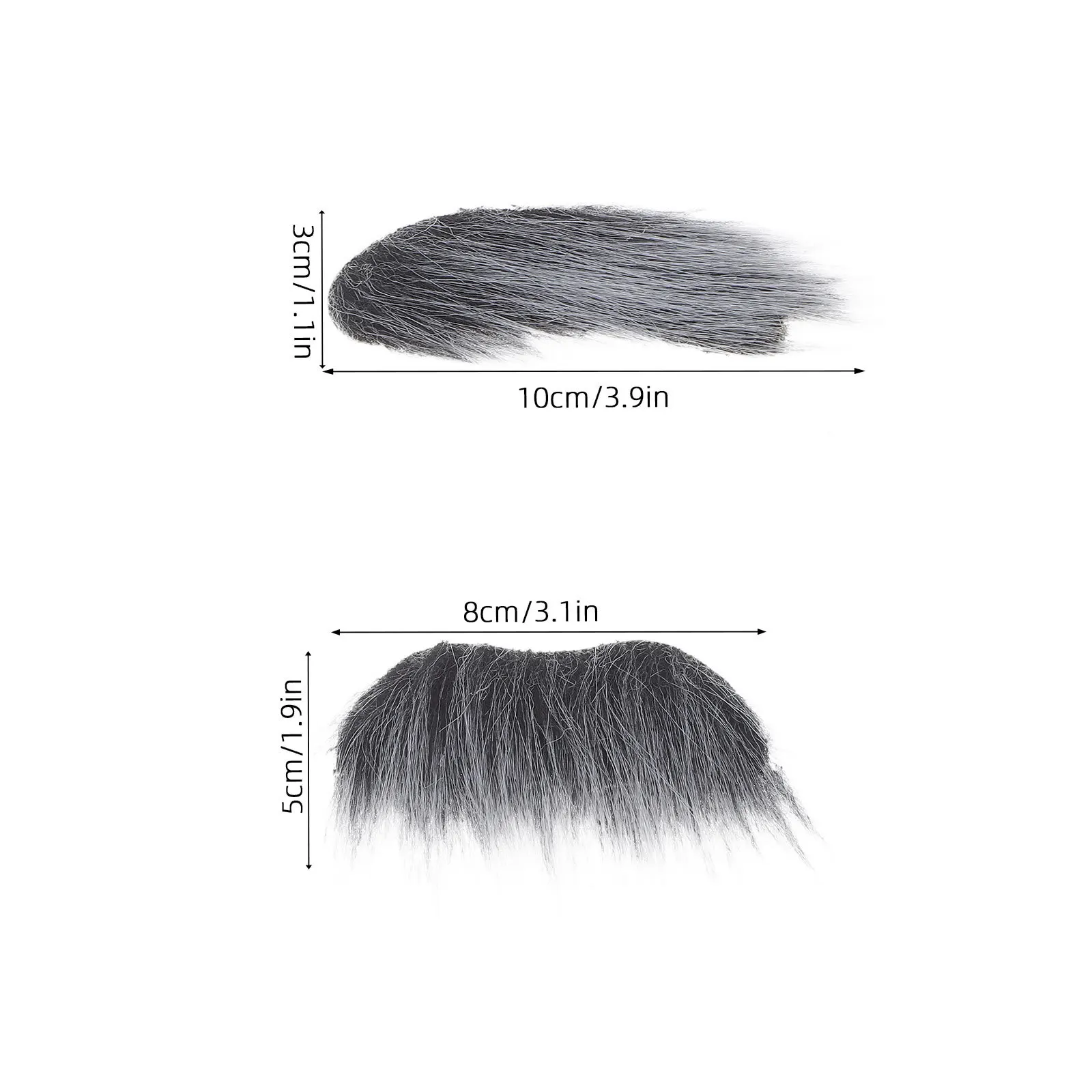 1세트 가짜 콧수염 수염 눈썹 세트 자가 접착식 사실적인 할로윈 코스프레 의상 재미있는 액세서리 남성용 사실적인 수염