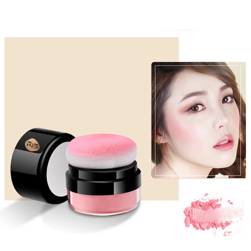 Matte Blush แต่งหน้า Palette 4สีกันน้ำ Mineral Cheek Cream สีแดง Rouge Natural Blush Powder Tint เครื่องสำอางบนใบหน้า