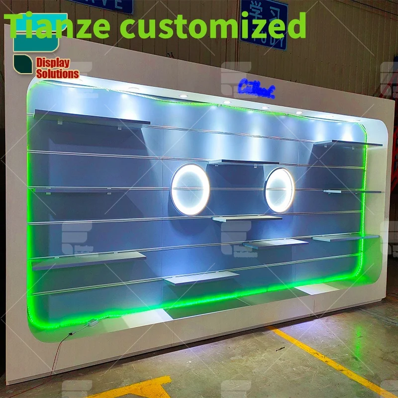 (customized)Professional Smoke Shop Dispensary Supplies Display Cabinet With Drawers Dispensary Display Stand