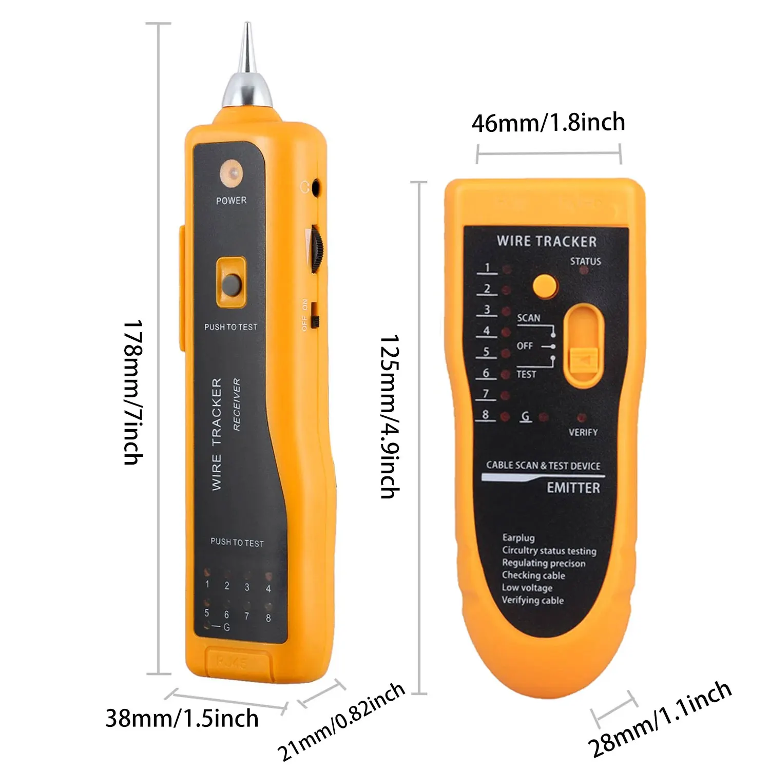 Network Cable Tester Cat5 Cat6 RJ45 UTP STP Line Finder LAN Telephone Wire Tracker Diagnose Tone Distance Cable Tester