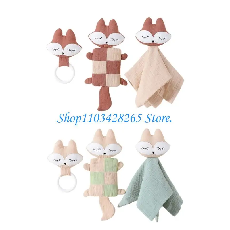 

3pcs Baby Appease Towel Comforting Blanket Lovely Animal Soothing Cloth Comforter Toddlers Soft Pacify Soother Toy G2TE