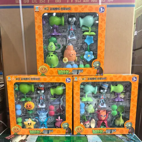 Piante Vs Zombies 2 Girasole Cristallo Orchidea Fiamma Fiore Regina Gioco Figure Modello Zombies Toy Set Scena di gioco autentica Regalo per bambini