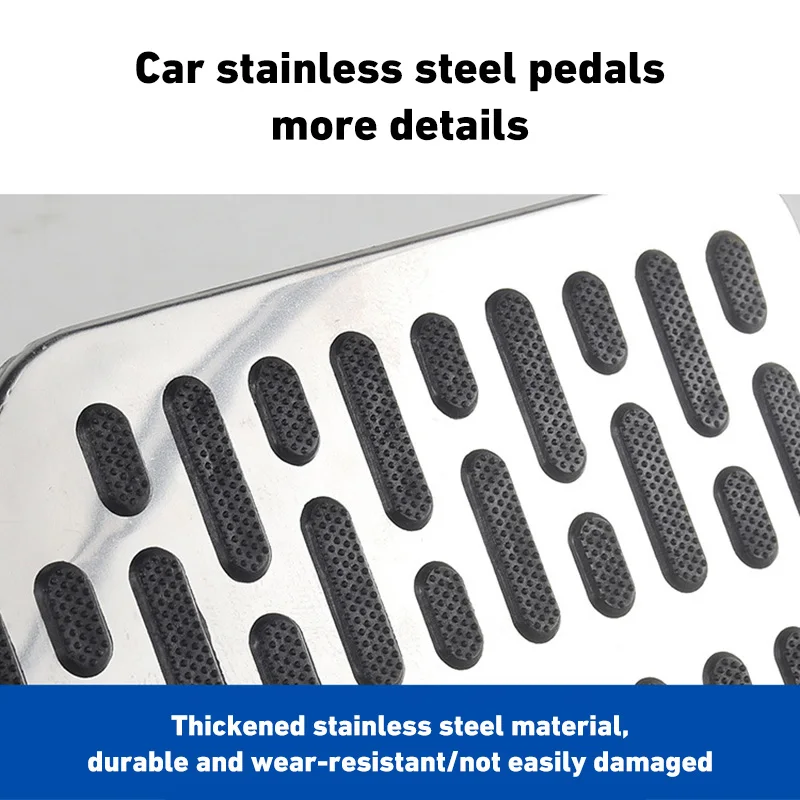 Stainless Steel Car Wear-resistant Pedal Thickened Pedal Board Main Cab Metal Repair Protective Foot Mat