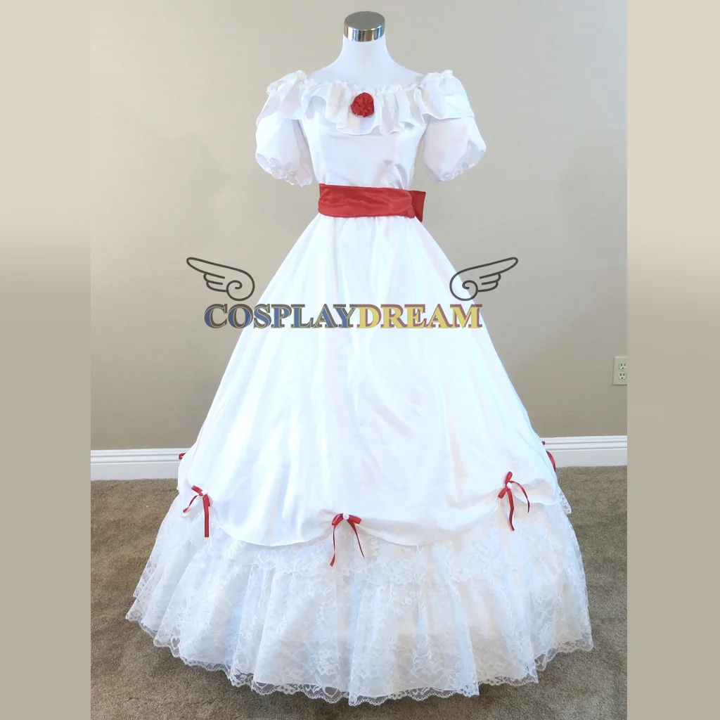 civil war princess white dress gown 1860s victorian civil war southern belle ball gown princess wedding dress women evening gown