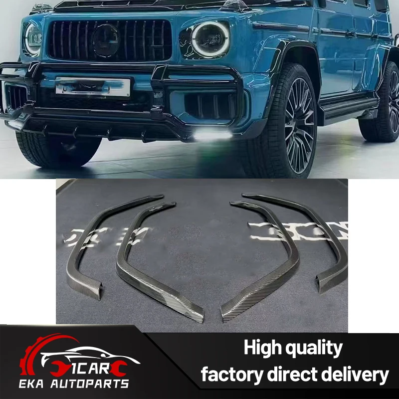 TOPCAR Dry Carbon Fiber Fender Flares for Mercedes-Benz G-Class W465 G63 Dry Carbon Fiber Wheel Arches Stick-on Design 1:1 OEM