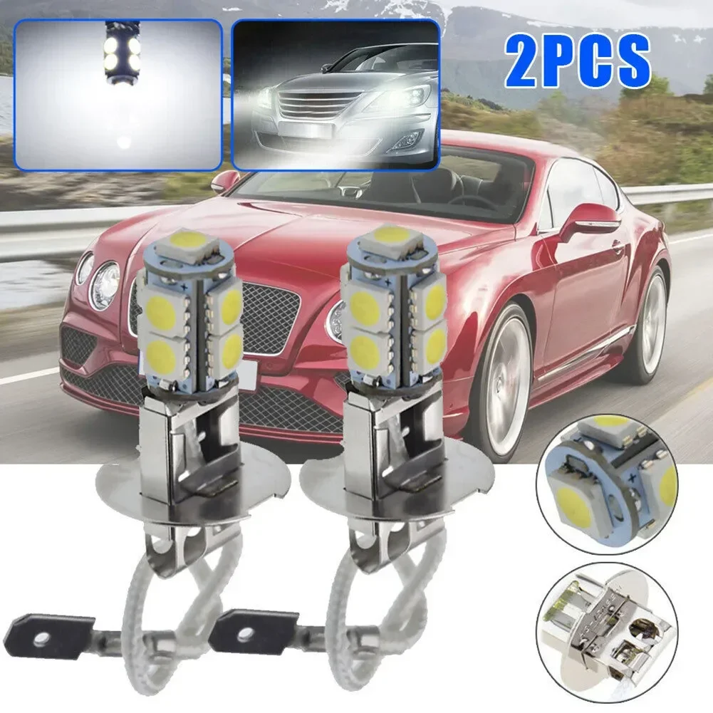 

2pcs H3 LED 12V Car Light Fog DRL Driving Lamp Flashlight Torches Bulbs 9PCS 5050 LED Chips Driving Light Flashlight Replace