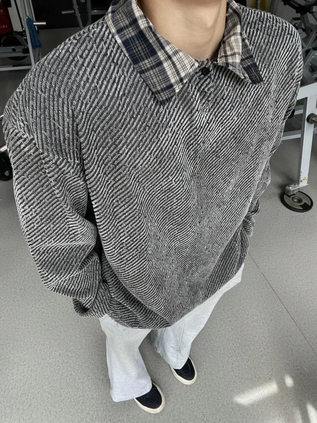 

k ey Stripe Knitted Long Sve Men's Hoodie irt American Retro Sle Wear-resistant Casual T-irt