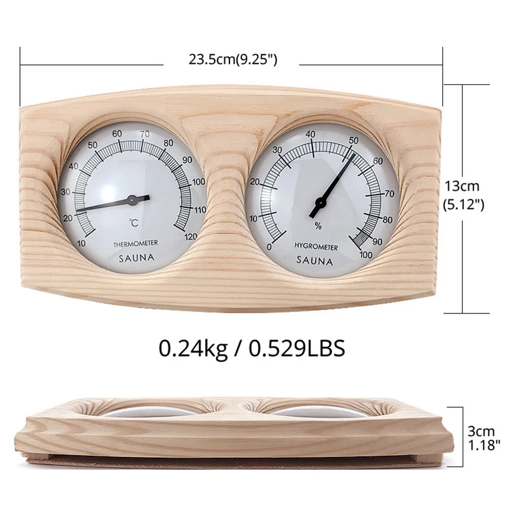 

Sauna Room Humidity Temperature Gauge Sauna Thermometer Indoor Humidity Temperature Measure Tester Meter for Hotel Sauna Room