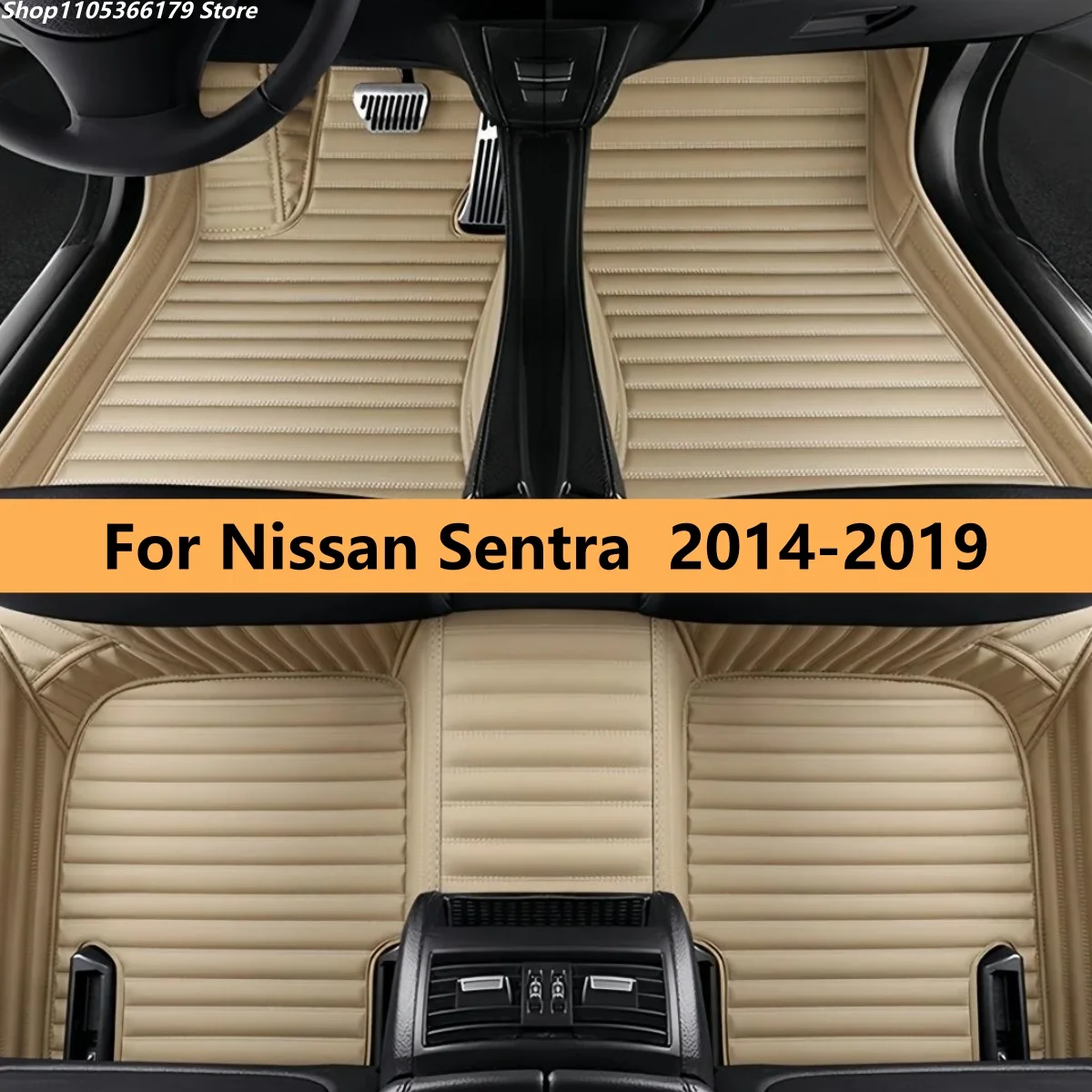 

Car Floor Mats For Nissan Sentra 2014 2015 2016 2017 2018 2019 Car Leather Carpet Pads Full Set Foot Matts Rugs