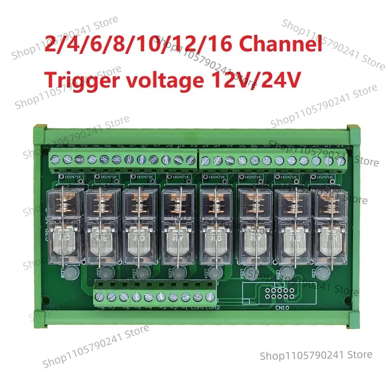 PLC Output Signal Amplifier Relay Module 16A NPN PNP 12V 24V Compatible With PLC Controller