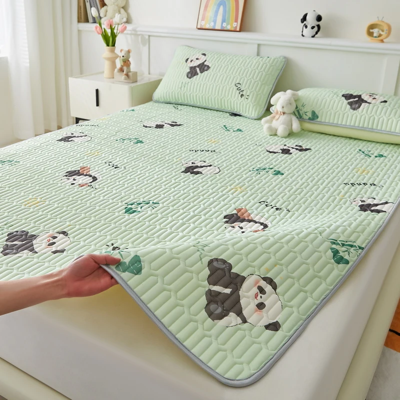 

2025 New A-Class Latex Cooling Mat Tee-Piece Set Lyocell Soft Mat Waable Student Dormi Single Air Conditioned Mat