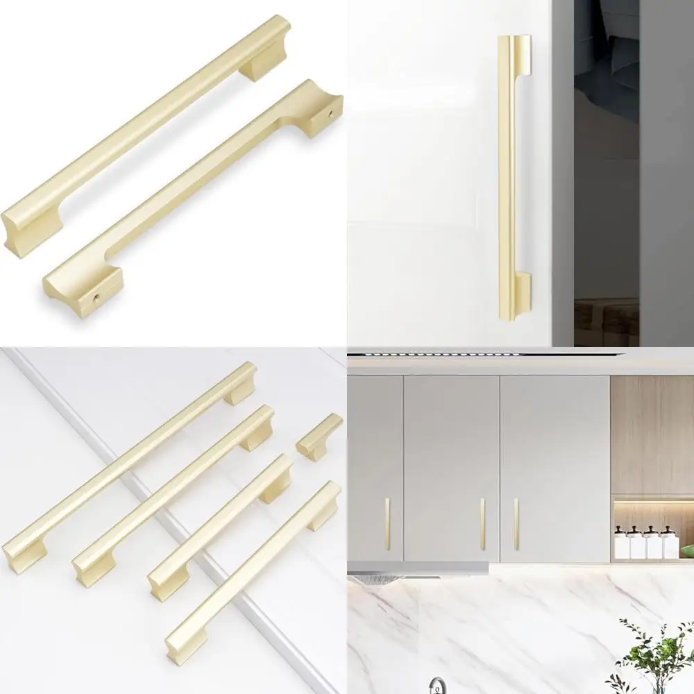 Brushed Brass Kitchen Cabinet Handles 7-1/2 Inch Pulls Gold Drawer Pulls Hardware Dresser Knobs for Cabinets