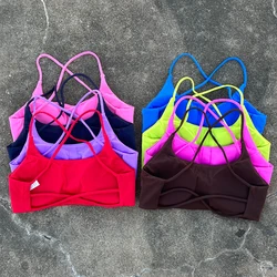 Women Sports Bra For Fitness Women Yoga Vest Workout Running Tank Top Female Backless Shockproof Breathable Underwear Yoga Bra