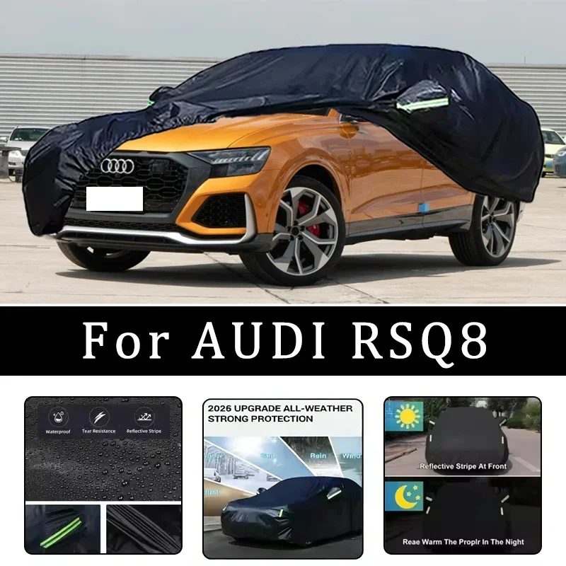 

For AUDI RSQ8 Car Covers Outdoor Waterproof Dustproof Sun Rain Snow Protection Thick Oxford Cloth Full Car Accessories