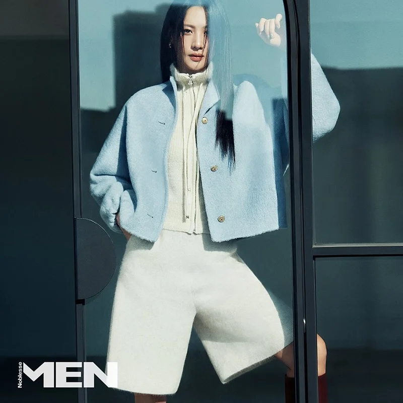 

Двустороннее шерстяное пальто ручной работы, 59% шерсть альпаки, корейское пальто Faion Long Sve, обычная длина, одна пуговица