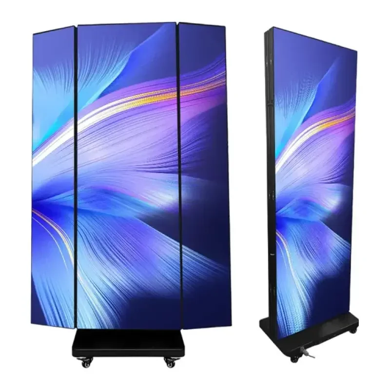 Custom Waterproof LED DisplayIndoor Three-Fold High-Definition Poster Display Screen P2.5 3-Fold Display Three-Fold Poster Signb - view 2