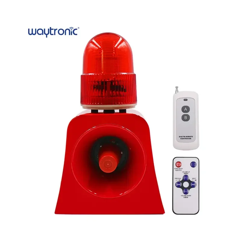 Waytronic SF-502 Control remoto inalámbrico Reproductor de alarma de luz y sonido para sitios de construcción Factories Docks