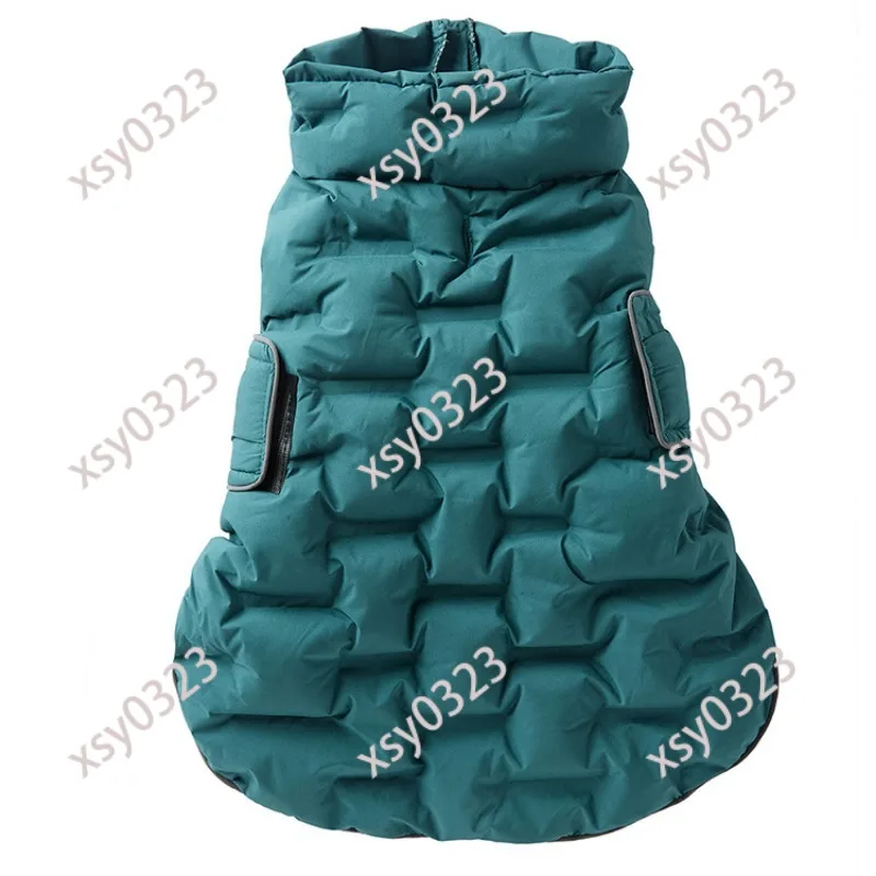 Warm Winter Pet Cotton Coat, Magic Tape Design Two-Leg Apparel for Golden Retriever Labrador Large Breeds