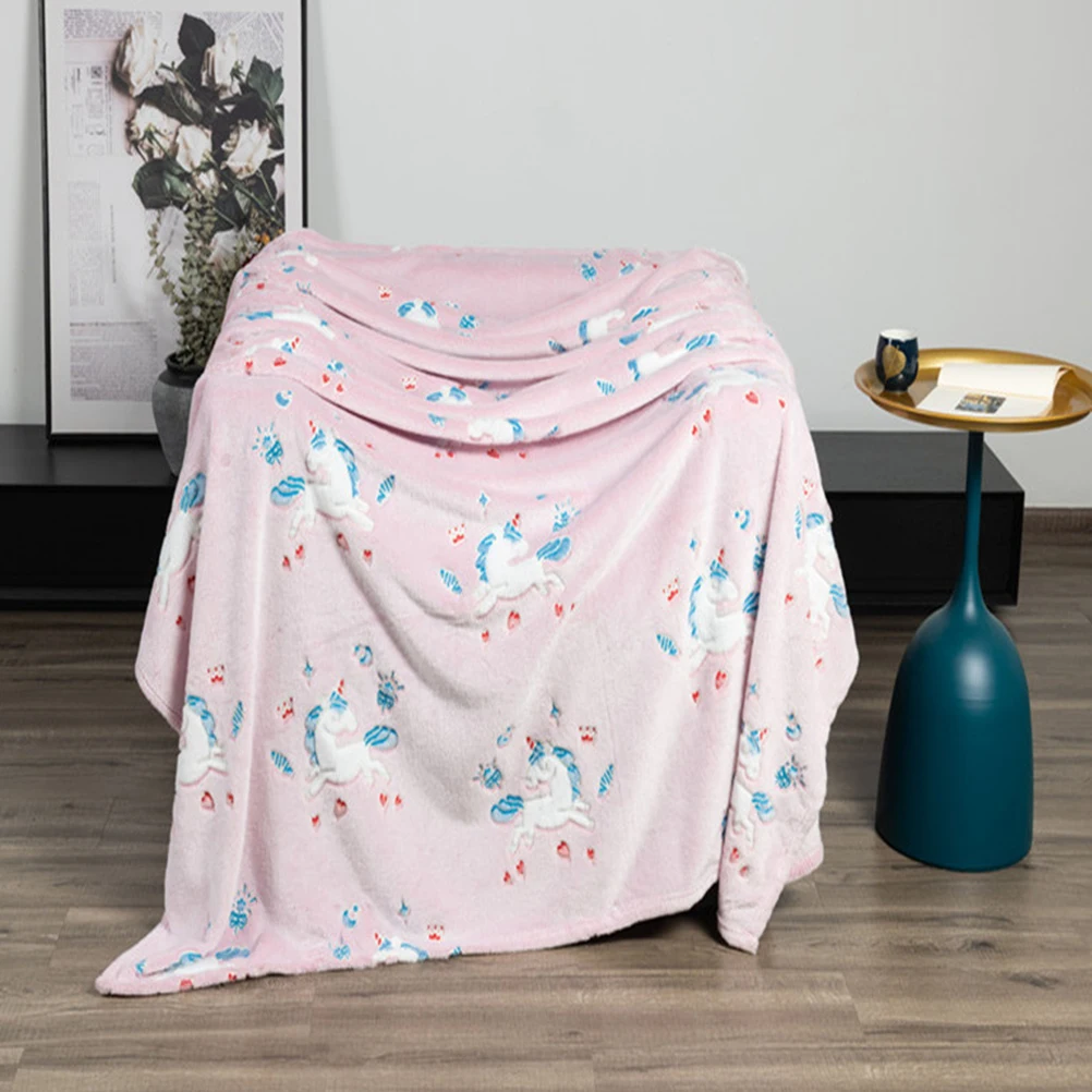 

Cartoon Blanket 075x10M Soft Flannel Baby Toddler Receiving Neutral Unisex Pink Kids Travel Nap Gift Fuzzy Toy