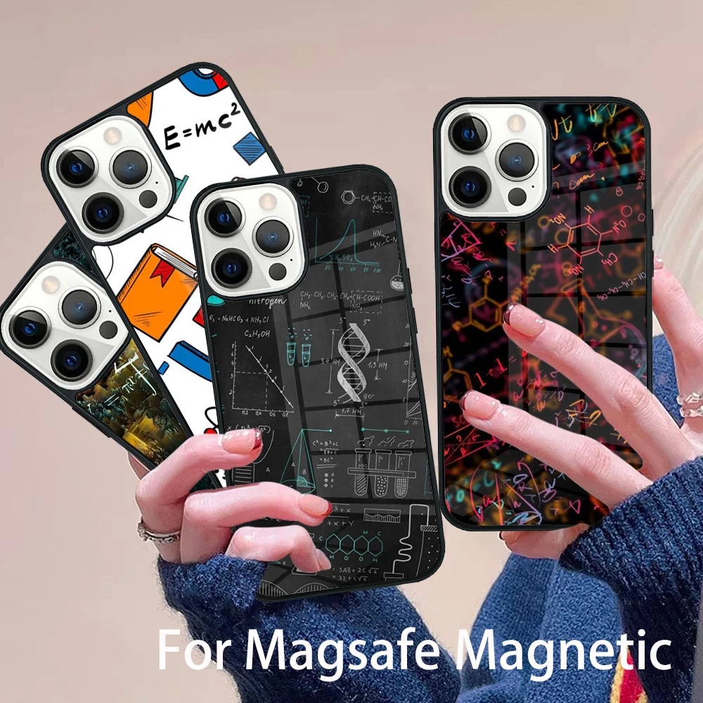 

Science Phone Case Magesafe Magnetic Wireless Charge Cover For IPhone 16 11 12 13 14 15 Pro Max Plus Mini