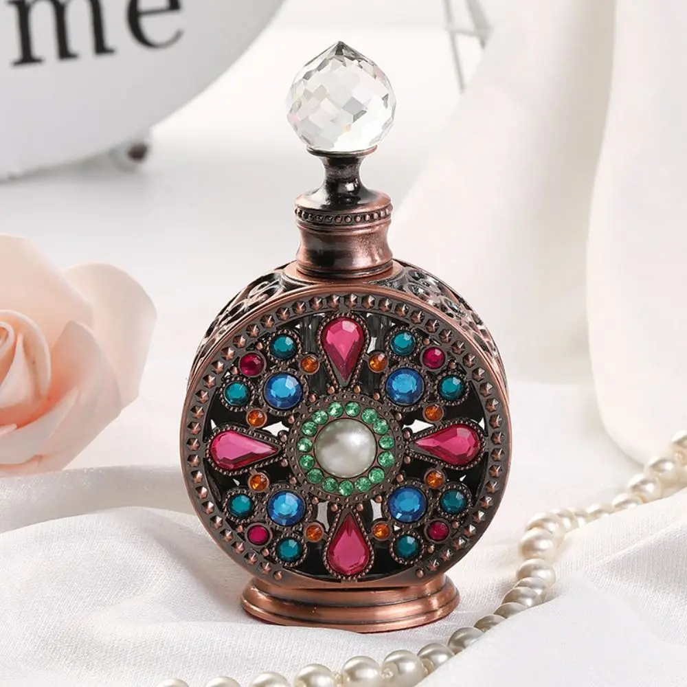 Vintage Glass Empty Perfume Bottle Refillable 12ML Essential Oil Dropper Bottle Decorative Luxury Travel Cosmetic Containers