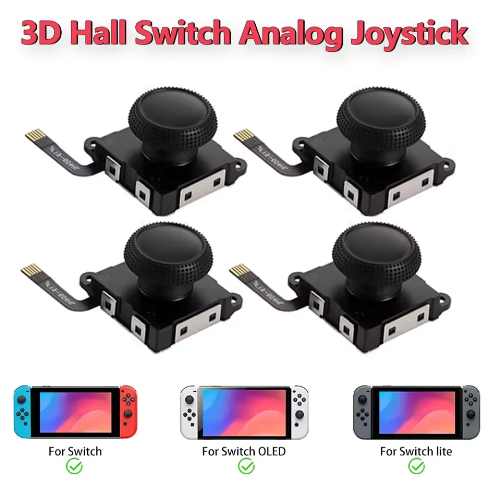 1-10 قطعة عصا التحكم في القاعة لاستبدال JoyCon لا الانجراف عصا الكهرومغناطيسية لـ NDS Swicth/OLED/Lite تحكم قاعة الروك