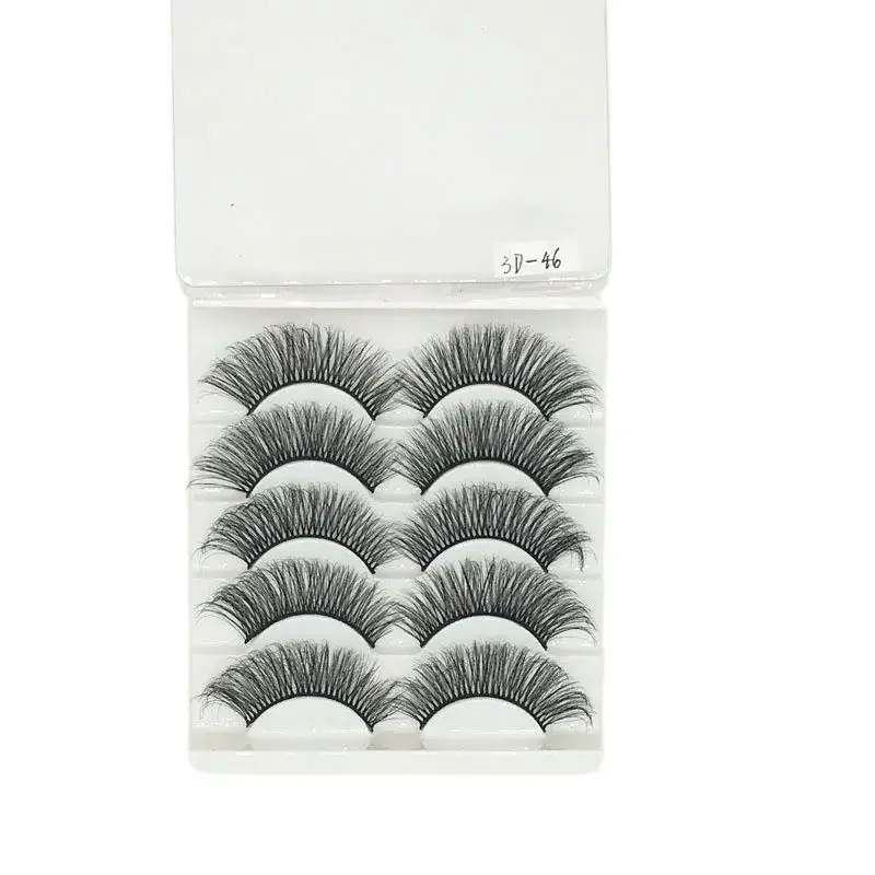 5 Paar Wimpern, natürlich lang, für Make-up, flauschige Nerzwimpern, falsche Wimpern, flauschige Volumenwimpern, künstliche Wimpernverlängerung, Make-up