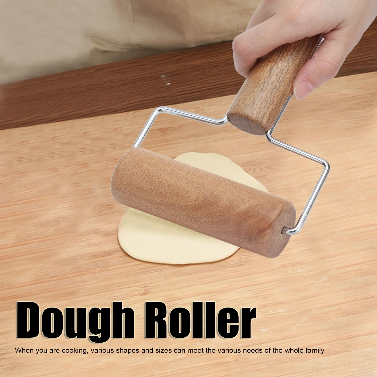 Baking Tools Rolling Pin Multifunctional Soft and Durable Beech Wooden Roller for Baking Pizza Cake Bread Wooden Rolling Pin