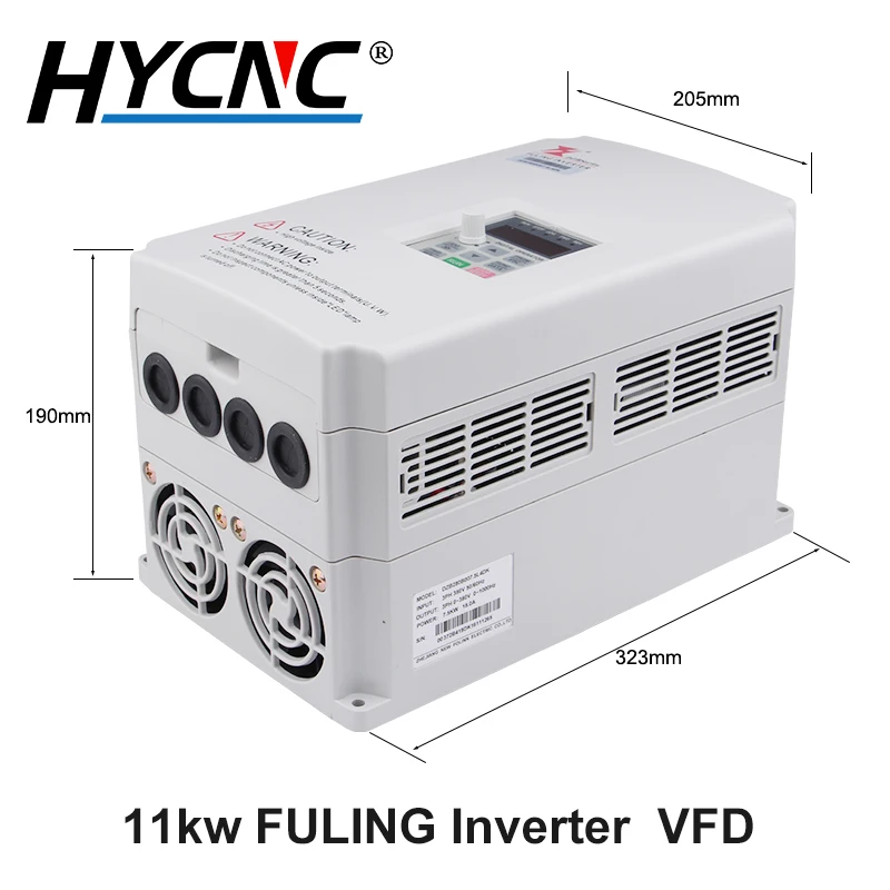 Inversor Fuling VFD 11KW 220V 380V inversor de salida trifásica controlador de velocidad del Motor para conversión de frecuencia de husillo unidad de CA