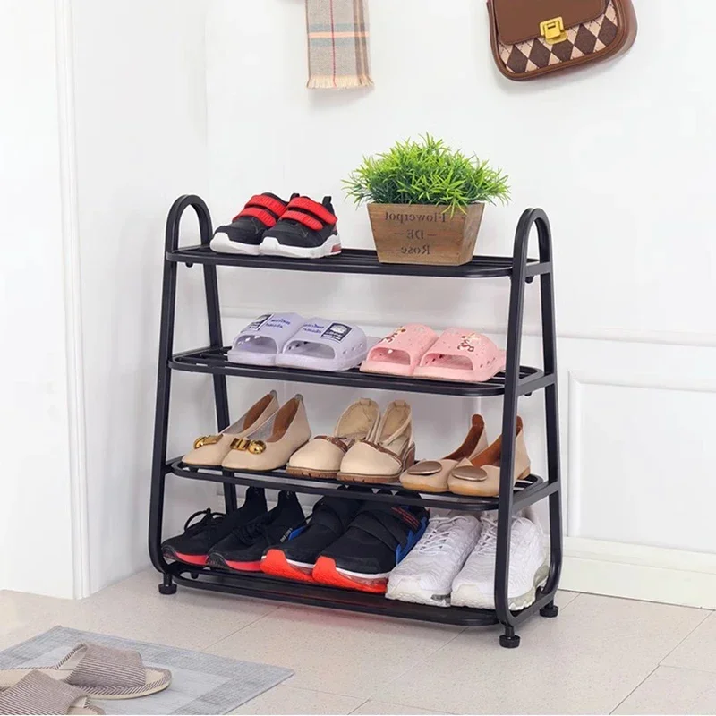 Narrow Entryway Shoe Cabinet Layered Partition Multi Layer Shoe Cabinets Rack Gold Organizador De Zapatos Home Furniture